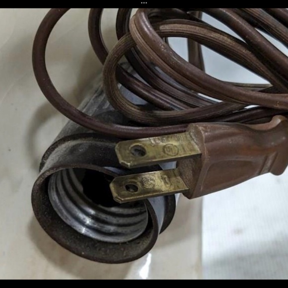 LANE & CO. Ceramic Vintage Retro 1958 Pink Greens Tropical Leaf Table / TV Lamp - Picture 8 of 11